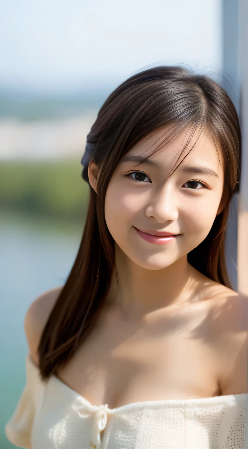 waving, thin legs, ponytail, unparalleled beauty, cute face, best smile, cute smile, front, thin, straight hair, School, Ulchan-6500-v1.1, (RAW photo: 1.2), (realistic: 1.4), beautiful detailed girl, very detailed eyes and face, detailed and beautiful eyes, huge file size, High resolution, very detailed, highest quality, masterpiece, (( Completely naked)), very detailed, CG, 8k wallpaper, wonderful, small details, highest quality, High-definition CG uniform, light shines on your face, movie lighting, 16 year old girl,
