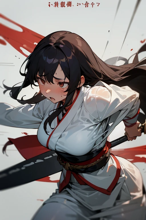 ((Anime style))，Black hair twintails，Red Eyes，childish，So Huge Breasts，