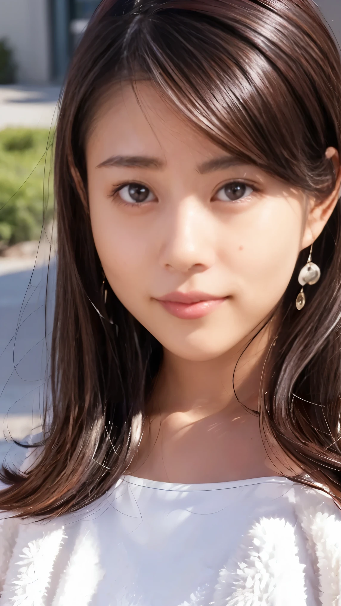 Cute Japanese Women Photos, smile:1.78, 20-year-old, Oil, One Length Hair＆Straight Hair Balm:1.55, (photo Realistic:1.4), (hyper Realistic:1.4), (Realistic:1.3), (Smoother lighting:1.05), (Improving the quality of cinema lighting:0.9), 32K, 1 person,20-year-oldの, Realistic lighting, Backlight, The light shines on your face, Ray Tracing, (Bright light:1.2), (Improvement of quality:1.4), (Highest quality Realistic textured skin:1.4), fine grain, Detailed face,(smile:0), (Emphasis on face close-up:1.3), (Enhances the beauty of skin texture:1.1),((Extremely precise and accurate anatomy:1.0)), (Enhances the beauty of skin texture:1.1), Clean and glowing skin, mesh, thin:1.2, (Realistic:1.3), Realisticなライティング, (Smoother lighting:1.05), 32K, One Japanese woman, fine grain, Detailed face, (Film Grain:1.1),(Accentuates body lines:1.1), High resolution, Natural look, Kind eyes, Improves hair quality, Delicate light and shadow, Transparent muscles, Graceful pose, Beautiful Eyes, Sharp details, Soft light reflection, Beautiful contours, Delicate skin tone, Fine hair texture,Cute Japanese Women Photos,