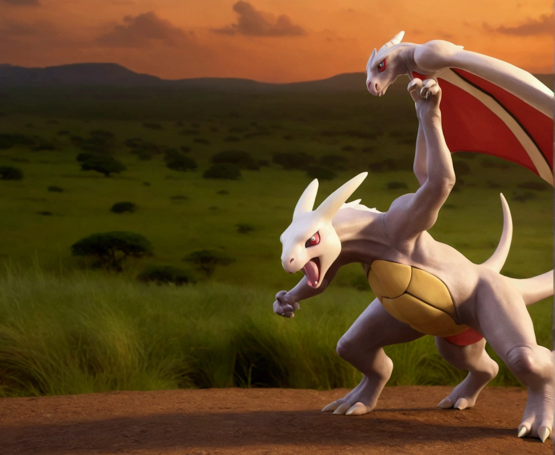 a cubone fiercely battling a scyther, intense pokemon battle, plains of africa, trainers watch and cheer, highly detailed, 8k, masterpiece, photorealistic, cinematic lighting, dramatic action, sweeping landscape, beautiful vibrant colors, dynamic composition