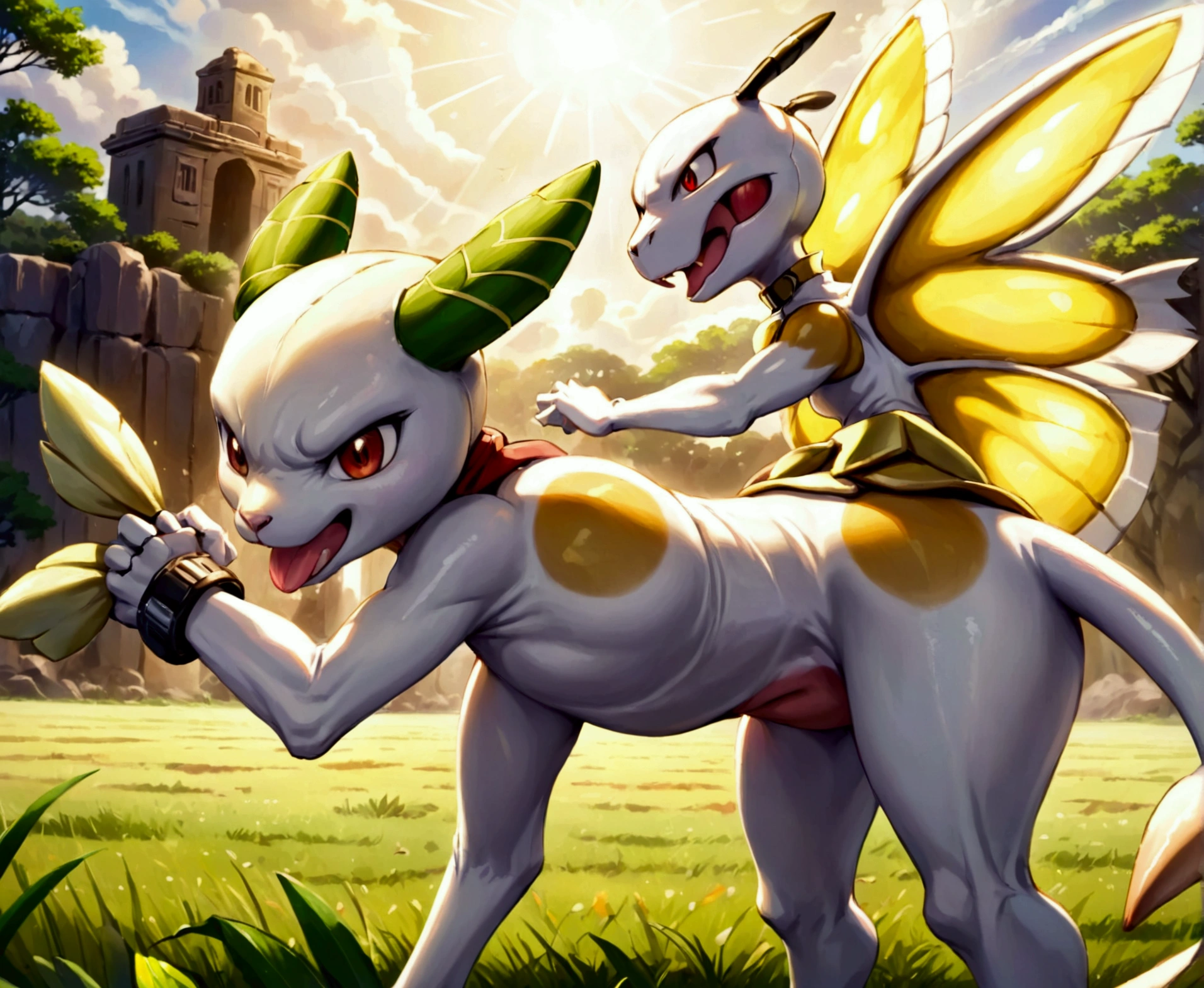 ((feral leafeon), (futa goodra), score_9, score_8_up, dream prompt:score_9, female beautiful, detailed cute face, blushing, shocked expression, reverse suspended congress, cum, looking down, crying, being carried, being held, rape, futa/female, closed eyes, impregnation, purple penis, after sex, ((gaping vagina)), leaking, aftersex, hyper testicles, spreading legs, vagina, screaming, saliva, ((gaping))