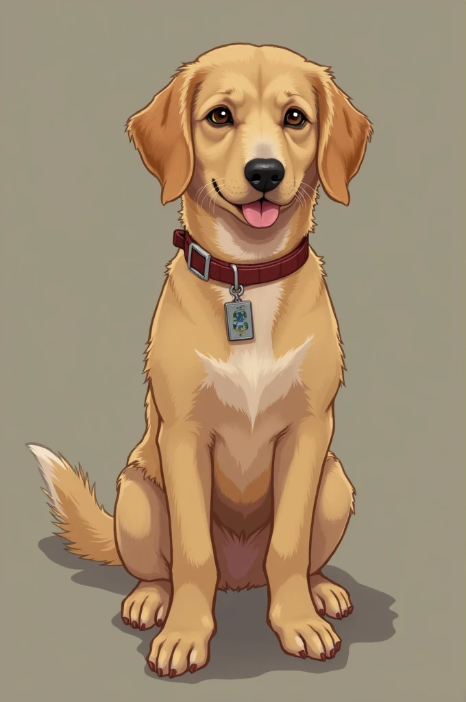 Artwork by snowskau,feral,golden retriever,balls, sheath,four legged,masculine,tuft balls,(6 nipples,dog anatomy)