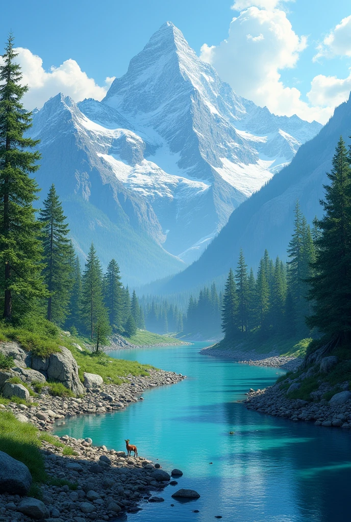A beautiful river with a perfect view - SeaArt AI