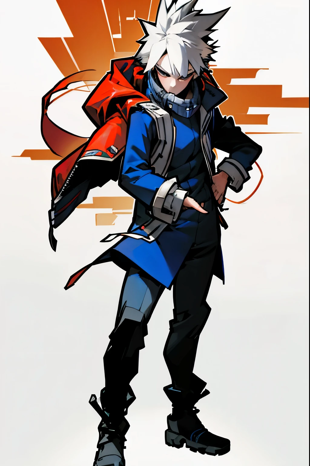 A cartoon picture of a man in a blue and red outfit - SeaArt AI