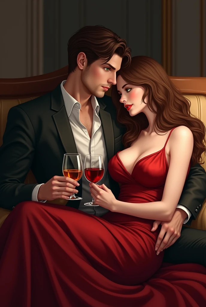 Romantic couple well groomed