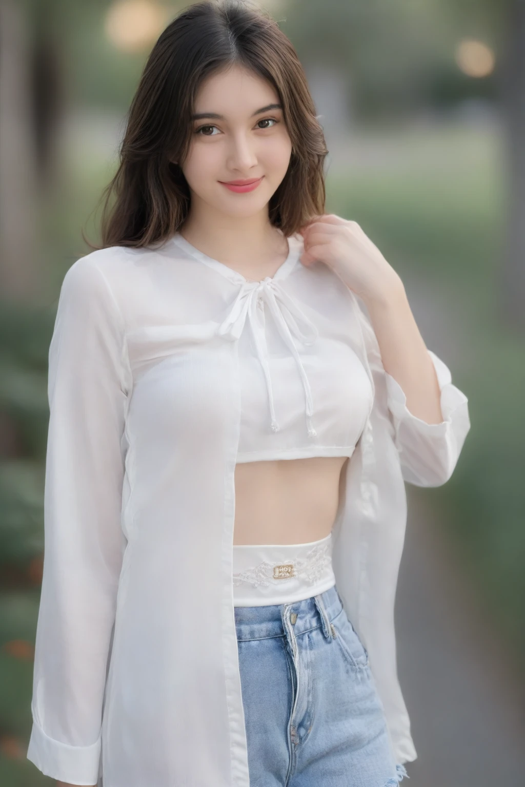 (Captured in exquisite detail and high resolution with Hasselblad X2D 100C with a 90mm f/2.5 lens, the image exudes a sense of purity and innocence). (First person view). (Pov as Virtual girlfriend date). Flirtatious smile. Wearing mikouclothing . At outdoors. perfect lighting setting. (ac_neg1, detailxl, ffacedetailxl, ziprealism, fhanddetailxl, ziprealism_neg, eyedetailpxl, skindetailpxl)
