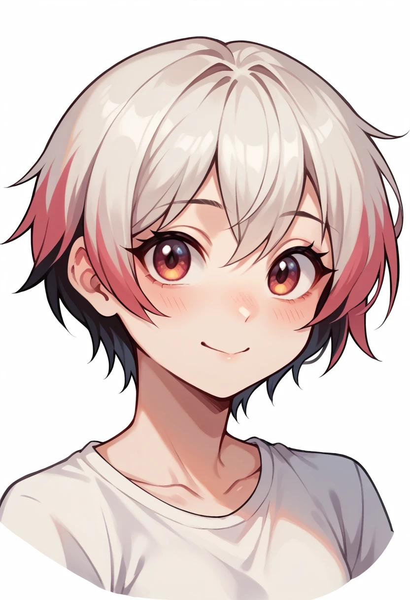 woman ,short hair,half body,ชุดcute,cute,character design,, cute,,Highlighted hair color,,white background,sharp,,Highest resolution image