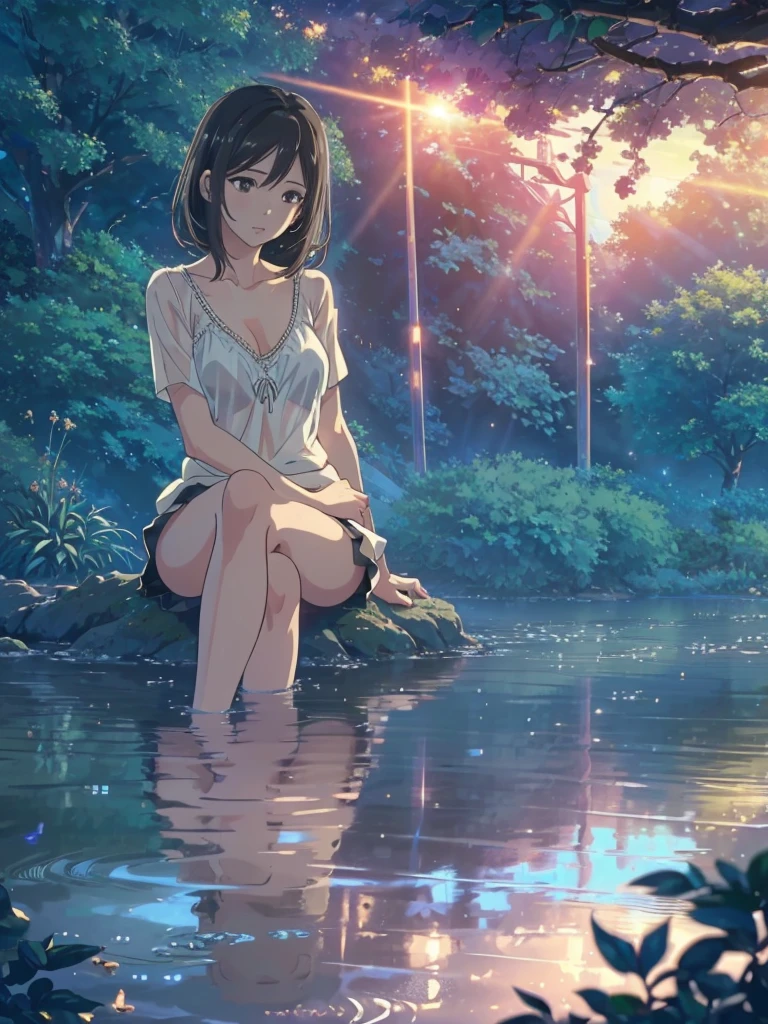 born, masterpiece, Ultra-fine photography,, 最high quality, Ultra-high resolution, ((Nature)), (((Great Falls))), (((Fantastic sky background))), (((Spectacular landscapes))), (((Magnificent sky background))), ((A huge waterfall:1)), ((fleshy body)), ((Glamorous body)), ((Big Tits)), ((Lewd pose)), (((Bend your legs with your knees pointing up))), (((Spread your legs wide))), (((A beautiful woman bathes in water from a waterfall))), (((Bewitching 3))), (((see-through Sexy lingerie))), ((A composition that makes you think about the future)),(((Photogenic beauty))), Realistic, ((Sparkling Splash)), (((Solemn atmosphere))), (Stunningly beautiful woman), ((Golden ratio of the face)), ((Beautiful light reflection)), ((Full body portrait)), ((Glamorous body)), (Perfect anatomy), (Perfect anatomical toes),Amazingly beautiful, Dynamic pose, Delicate face, bornきbornきとした目,Highly detailed background, Detailed face, Detailed busy background, nice, High definition skin, Realistic skin details,8k,Digital single-lens reflex camera, high quality,Photorealism,View from below, (最high quality, 8k, masterpiece: 1.3),Ultra-high resolution,Shot with Canon EOS R 6, Perfect anatomy, Perfect anatomical fingertips, Dark brown hair: 1.1, Ultra detailed face, Detailed lips, Fine grain, double eyelid, charm,masterpiece, 最high quality, Looking into the distance, Beautiful Face, Freeze, Stunned, Dynamic pose, Highly detailed background, Detailed face, Detailed busy background, nice, High definition skin, Realistic skin details,8k,Digital single-lens reflex camera, high quality,Photorealism,View from below,NSFW,(最high quality, 8k, masterpiece: 1.3),Ultra-high resolution,Shot with Canon EOS R 6, Dark brown hair: 1.1, Ultra detailed face, Detailed lips, Almond-shaped eyes, double eyelid,A beautiful Japanese wife, charm的,