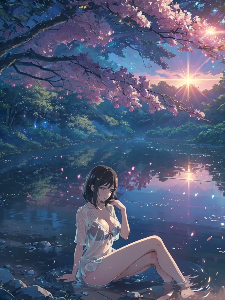 born, masterpiece, Ultra-fine photography,, 最high quality, Ultra-high resolution, ((Nature)), (((Great Falls))), (((Fantastic sky background))), (((Spectacular landscapes))), (((Magnificent sky background))), ((A huge waterfall:1)), ((fleshy body)), ((Glamorous body)), ((Big Tits)), ((Lewd pose)), (((Bend your legs with your knees pointing up))), (((Spread your legs wide))), (((A beautiful woman bathes in water from a waterfall))), (((Bewitching 3))), (((see-through Sexy lingerie))), ((A composition that makes you think about the future)),(((Photogenic beauty))), Realistic, ((Sparkling Splash)), (((Solemn atmosphere))), (Stunningly beautiful woman), ((Golden ratio of the face)), ((Beautiful light reflection)), ((Full body portrait)), ((Glamorous body)), (Perfect anatomy), (Perfect anatomical toes),Amazingly beautiful, Dynamic pose, Delicate face, bornきbornきとした目,Highly detailed background, Detailed face, Detailed busy background, nice, High definition skin, Realistic skin details,8k,Digital single-lens reflex camera, high quality,Photorealism,View from below, (最high quality, 8k, masterpiece: 1.3),Ultra-high resolution,Shot with Canon EOS R 6, Perfect anatomy, Perfect anatomical fingertips, Dark brown hair: 1.1, Ultra detailed face, Detailed lips, Fine grain, double eyelid, charm,masterpiece, 最high quality, Looking into the distance, Beautiful Face, Freeze, Stunned, Dynamic pose, Highly detailed background, Detailed face, Detailed busy background, nice, High definition skin, Realistic skin details,8k,Digital single-lens reflex camera, high quality,Photorealism,View from below,NSFW,(最high quality, 8k, masterpiece: 1.3),Ultra-high resolution,Shot with Canon EOS R 6, Dark brown hair: 1.1, Ultra detailed face, Detailed lips, Almond-shaped eyes, double eyelid,A beautiful Japanese wife, charm的,