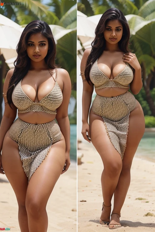 (masterpiece, best quality), (cinematic)[hyperrealistic] Indian super rich Milf again 38, wearing plane solid colours bikini and a side slit drape, enjoying a sunny day in a posh 7 star hotel's infinity swimming pool adjacent to the sea, a champagne glass in one hand, looking away from sea, face visible, C-cup cleavage visible, milky white fair complexion, wide ass, wet body, black curly tied up hairs, slim waist, slender thighs, side slit drape, set drape, wet legs, shot from front , diffused lighting, noise offset,cannon Eos 5d mark IV, rim lighting