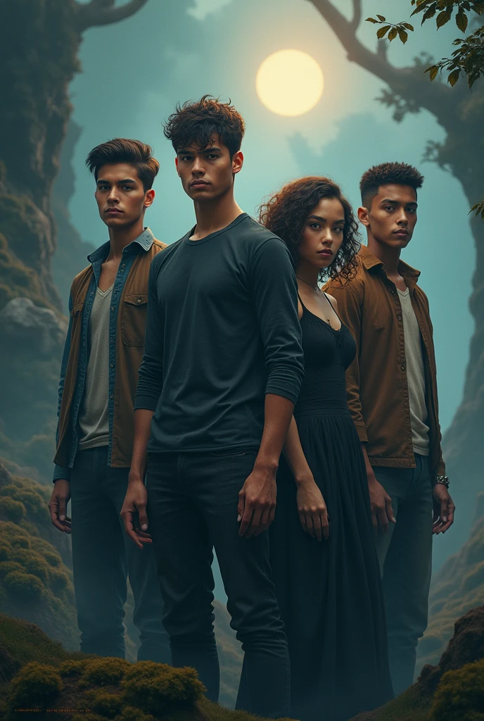 Couple,dark-skinned,cientist,creating,Artificial intelligence,in Mars,Do lado de fora,Stars in the sky 