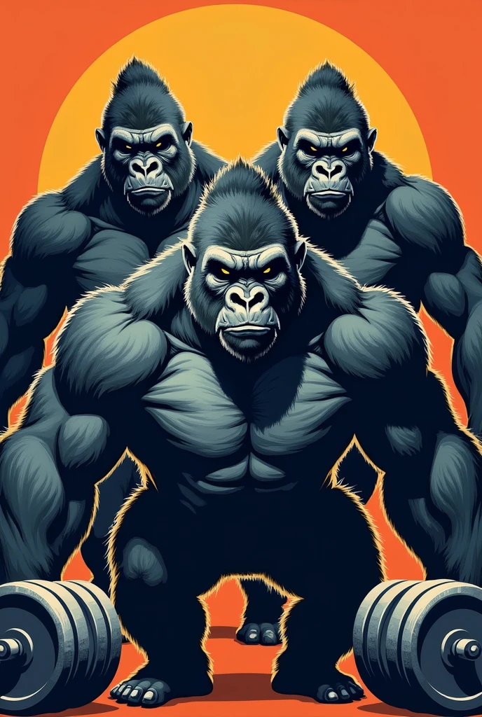 Group of gorilla gang with a background that state GRS