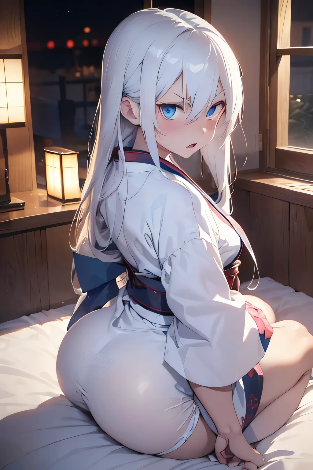 pieces fly、masterpiece、highest quality、Super detailed、High resolution、High resolution、8K portrait、Unity 8k壁紙のHigh resolutionCG、unity 8k wallpaper、cute type little:1.5、:1.5、Highly detailed CG unity 8k wallpaper、realistic、real person、cute type little、 portrait photography、shiny skin、High resolution、(16 years old:1.2)、(1 girl)、beautiful clear eyes、very detailed explanation、delicate face、nice lips、slender body、Same with big breasts thin waist、thin legs、(Japanese style room:1.6)、((fog:1.4))、1 girl, cute type, perfect face, seriously, (blush:1.5),Same with big breasts,((kimono:1.2)),(bottomless:1.2),(asshole big anus:1.3), Detailed description vagina,Show butt hole、distress, blush:1.5, think back:1.5, (open anus:1.6),(retrospective perspective:1.2)