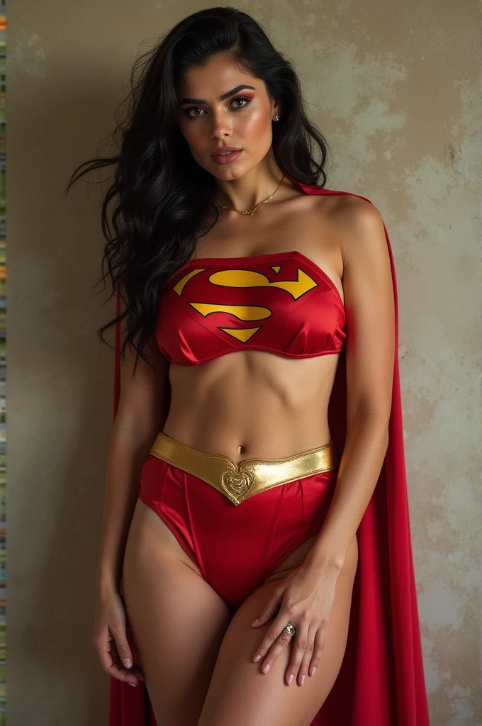 Superwoman,Wearing underwear,Chained