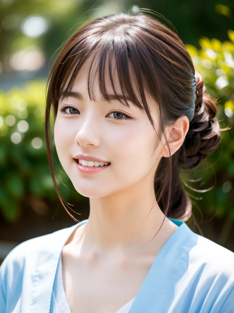 A cute Japanese woman。all around 20 years old。a picture