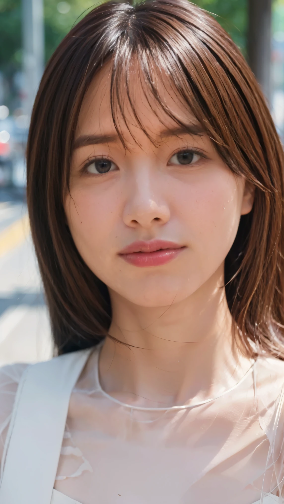 Cute Japanese Women Photos, smile:1.78, 20-year-old, Oil, One Length Hair＆Straight Hair Balm:1.55, (photo Realistic:1.4), (hyper Realistic:1.4), (Realistic:1.3), (Smoother lighting:1.05), (Improving the quality of cinema lighting:0.9), 32K, 1 person,20-year-oldの, Realistic lighting, Backlight, The light shines on your face, Ray Tracing, (Bright light:1.2), (Improvement of quality:1.4), (Highest quality Realistic textured skin:1.4), fine grain, Detailed face,(smile:0), (Emphasis on face close-up:1.3), (Enhances the beauty of skin texture:1.1),((Extremely precise and accurate anatomy:1.0)), (Enhances the beauty of skin texture:1.1), Clean and glowing skin, mesh, thin:1.2, (Realistic:1.3), Realisticなライティング, (Smoother lighting:1.05), 32K, One Japanese woman, fine grain, Detailed face, (Film Grain:1.1),(Accentuates body lines:1.1), High resolution, Natural look, Kind eyes, Improves hair quality, Delicate light and shadow, Transparent muscles, Graceful pose, Beautiful Eyes, Sharp details, Soft light reflection, Beautiful contours, Delicate skin tone, Fine hair texture,Cute Japanese Women Photos,