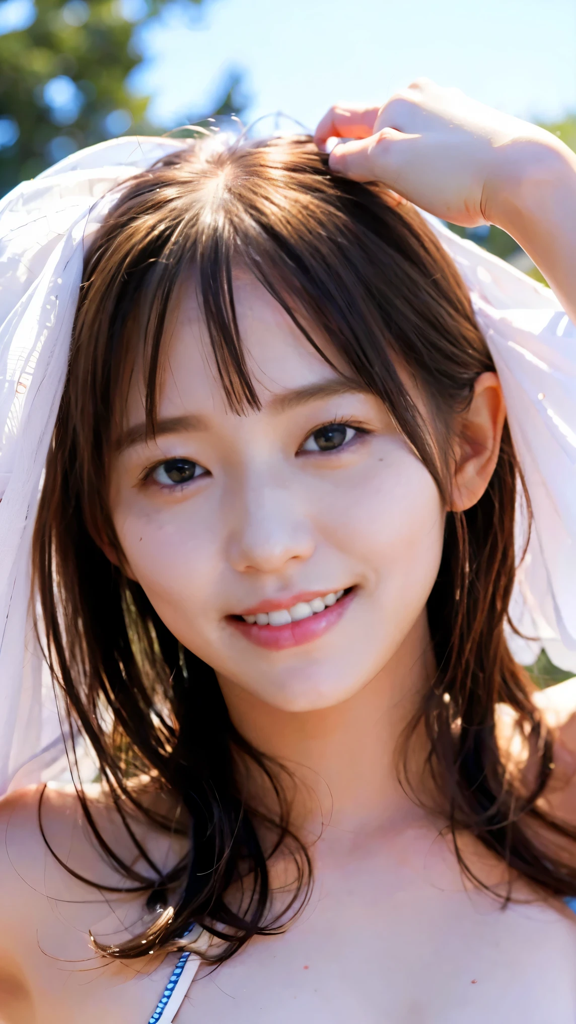 Cute Japanese Women Photos, smile:1.78, 20-year-old, Oil, One Length Hair＆Straight Hair Balm:1.55, (photo Realistic:1.4), (hyper Realistic:1.4), (Realistic:1.3), (Smoother lighting:1.05), (Improving the quality of cinema lighting:0.9), 32K, 1 person,20-year-oldの, Realistic lighting, Backlight, The light shines on your face, Ray Tracing, (Bright light:1.2), (Improvement of quality:1.4), (Highest quality Realistic textured skin:1.4), fine grain, Detailed face,(smile:0), (Emphasis on face close-up:1.3), (Enhances the beauty of skin texture:1.1),((Extremely precise and accurate anatomy:1.0)), (Enhances the beauty of skin texture:1.1), Clean and glowing skin, mesh, thin:1.2, (Realistic:1.3), Realisticなライティング, (Smoother lighting:1.05), 32K, One Japanese woman, fine grain, Detailed face, (Film Grain:1.1),(Accentuates body lines:1.1), High resolution, Natural look, Kind eyes, Improves hair quality, Delicate light and shadow, Transparent muscles, Graceful pose, Beautiful Eyes, Sharp details, Soft light reflection, Beautiful contours, Delicate skin tone, Fine hair texture,Cute Japanese Women Photos,