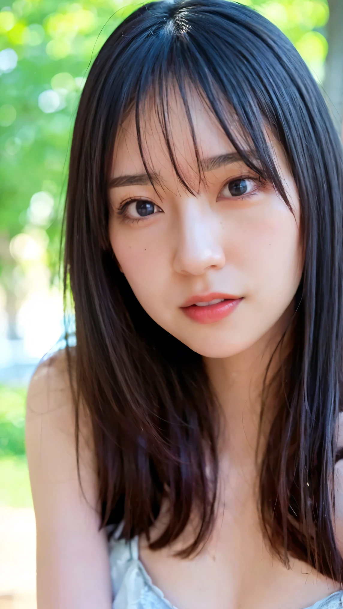 Cute Japanese Women Photos, smile:1.78, 20-year-old, Oil, One Length Hair＆Straight Hair Balm:1.55, (photo Realistic:1.4), (hyper Realistic:1.4), (Realistic:1.3), (Smoother lighting:1.05), (Improving the quality of cinema lighting:0.9), 32K, 1 person,20-year-oldの, Realistic lighting, Backlight, The light shines on your face, Ray Tracing, (Bright light:1.2), (Improvement of quality:1.4), (Highest quality Realistic textured skin:1.4), fine grain, Detailed face,(smile:0), (Emphasis on face close-up:1.3), (Enhances the beauty of skin texture:1.1),((Extremely precise and accurate anatomy:1.0)), (Enhances the beauty of skin texture:1.1), Clean and glowing skin, mesh, thin:1.2, (Realistic:1.3), Realisticなライティング, (Smoother lighting:1.05), 32K, One Japanese woman, fine grain, Detailed face, (Film Grain:1.1),(Accentuates body lines:1.1), High resolution, Natural look, Kind eyes, Improves hair quality, Delicate light and shadow, Transparent muscles, Graceful pose, Beautiful Eyes, Sharp details, Soft light reflection, Beautiful contours, Delicate skin tone, Fine hair texture,Cute Japanese Women Photos,