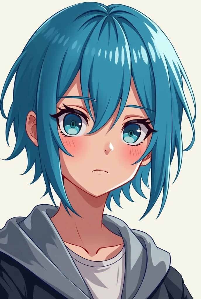 (muste piece), (best quality), (score_9, score_8_up, score_7_up), very detailed eyes, expressive eyes, perfect face, very detailed face, highly detailed face, beautiful girl, 8K, beautiful girl, white background, delicate and beautiful face and eyes, dark intense shadow,
1girl, vtuber style, tomboy, hololive, vtuber, Hoshimachi Suisei, medium hair, blue hair, blue eyes, sharp eyes, medium hair, small chest, soft chest, cleavage, clavicle, cameltoe, bare shoulders, bare arms, off the shoulders, white jacket, unzipped jacket, bare thighs, light smile, body visible through clothes, chest visible through clothes, ass visible through thighs, (full body), sitting, from above,