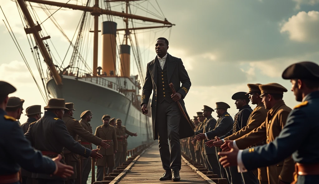 A movie poster style poster, in which this is something representative of the SLAVE economy