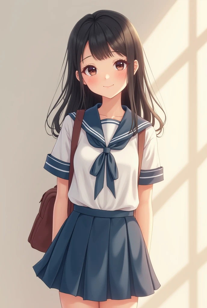(masterpiece), (Highest quality), (Super detailed), (8k),(Realistic:1.2),(One girl),((Anatomically correct)) ,14 years old,Cute junior high school girls,(Sailor suit),(Short sleeve), Are standing, View your viewers, (interview), (Simple Background),Beautiful attention to detail, Delicate and beautiful face, (High saturation), Focus on the face, bangs, Best lighting, Best Shadow, Pink long hair, Pink dress uniform,((mini skirt:1.5)),((I can see your thighs)),