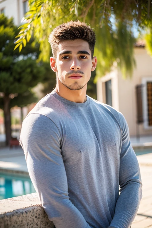 Realistic , Handsome Spanish ,outdoor