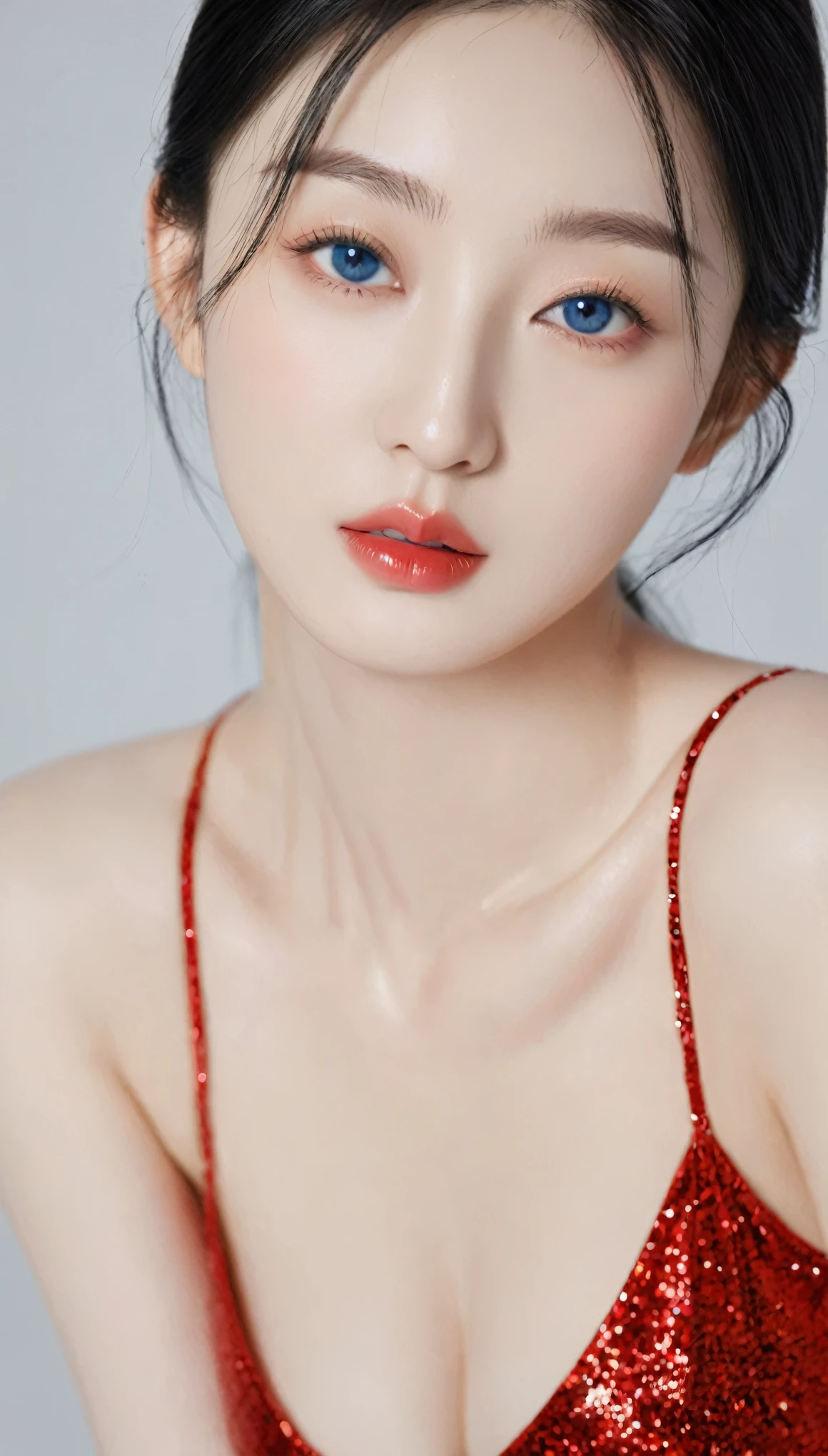 best quality, (((jing tian, jing tian))), (((180cm))), masterpiece, ((black hair, long hair)), ((blue eyes)), looking to viewer, hairline, ((porcelain white skin, white skin, white skin, wet skin, wet skin)), ((top-quality,​masterpiece:1.3,超A high resolution,),(ultra-detailliert,Caustics),(Photorealsitic:1.4,RAW shooting,)Ultra-realistic capture,A highly detailed,High resolution 16K human skin closeup。 Skin texture is natural、,The pores are、Must be detailed enough to be easy to identify。 Skin should look healthy with even tones。 Use natural light and color)), 8k, hot, sexy, big, ((180cm)), curved body, full bodyesbian, thick thighs, perfect body, full viewing angle, perfect body, (((undress, without clothes, without underwear, remove clothes, nude sexy)), (((pubic hair))), perfect lower hip, perfect high hip, perfect nipples, perfect pussy, perfect vagina, big breasts, perfect nipples, perfect breasts, pose, ((catwalk, photo studio))
