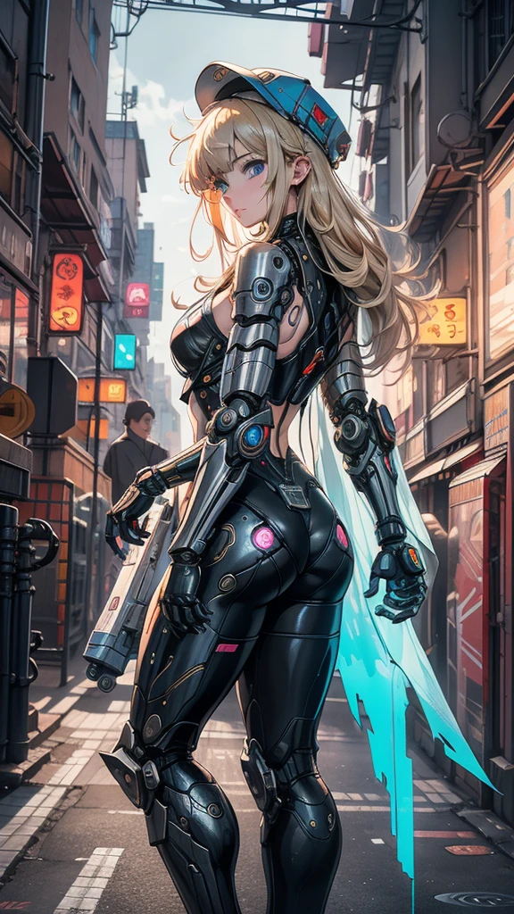 female naked cyborg,dynamic angle,NSFW,sniperbattle stance pose,side shot,fantasy,erotic anime,MILFstylish,pussy,big breasts, pubic hair,Glamour,light color tone,pussy,Psychedelic costumes,armored,cyberpunk dystopian girl,fantasy dystopia,dystopian landscape,blade runner,ghost in the shell,realistic,Psychedelic and colorful tones,take a pose,gun,arm,table top,ultimate details,8K,detailed background,realistic,ultra high resolution,table top