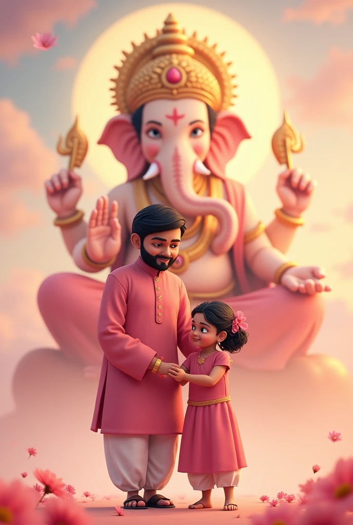 Colorful ganesh with a young boy
on the teshirt name Jashwanth ai image genarete