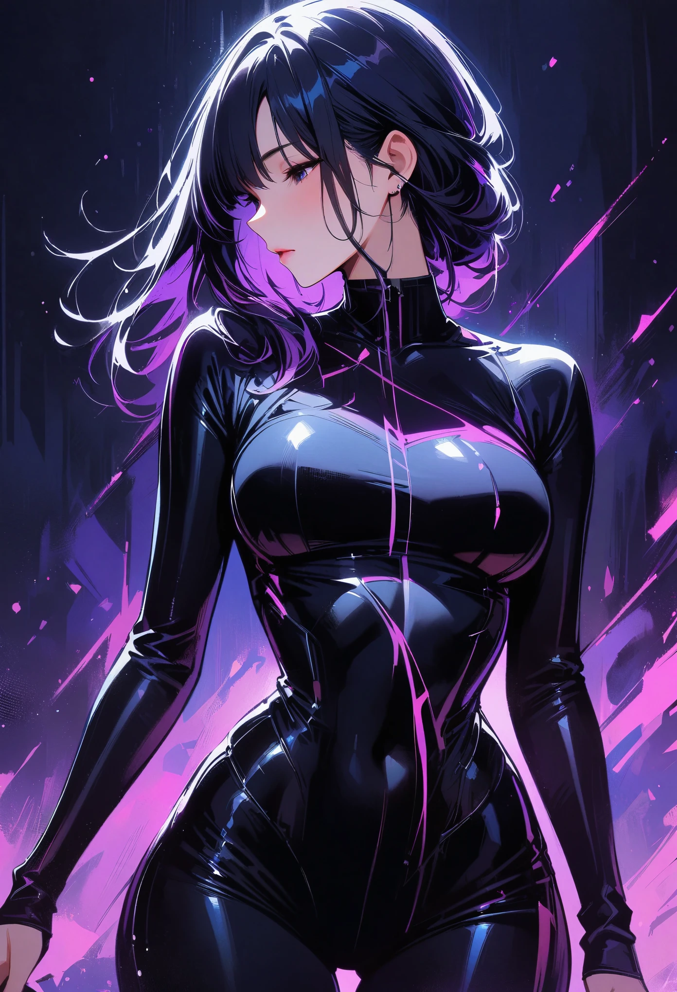 1girl, Demon girl, sharp focus, (Pele rosa:1.3), Corpo Perfeito, (olhos cor-de-rosa:1.2), (cabelo preto curto:1.3), (black demon horns:1.2), orelhas pontudas, vestido, (black latex shirt:1.2), (Black latex shorts:1.2), clivagem, (seios grandes:1.2), coxas grossas, Camelo, suar, Sucos, DSLR, alta qualidade, (8k, Foto RAW, best quality, master part:1.2),ultra-detalhado, (fundo do quarto:1.2)