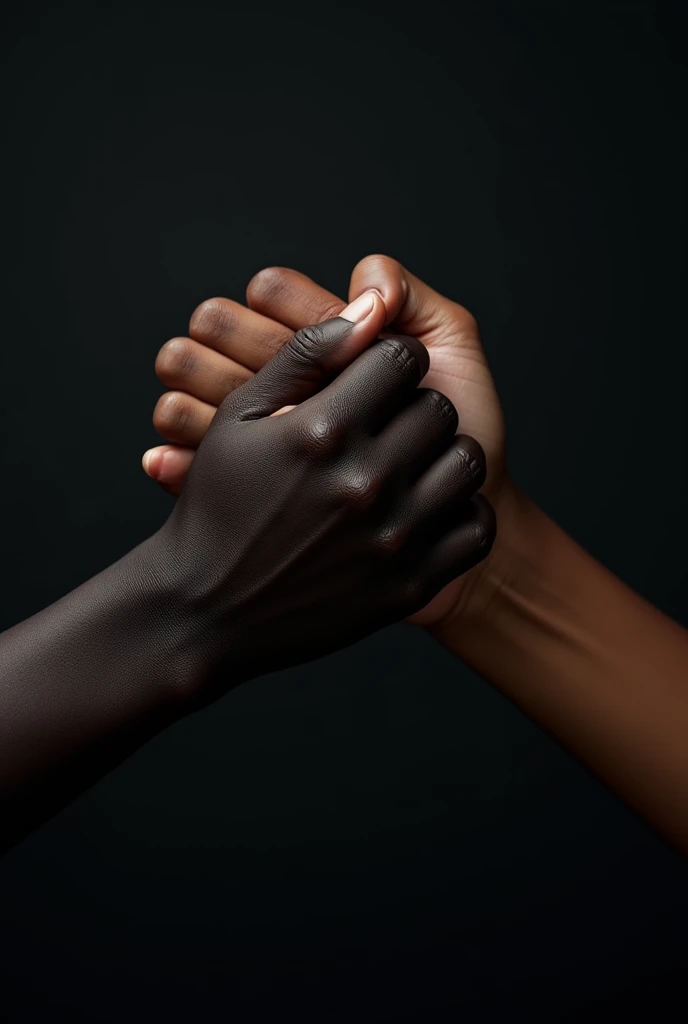 white skinned blonde girl vs a black skinnd braid girl arm wrestling
white girl win