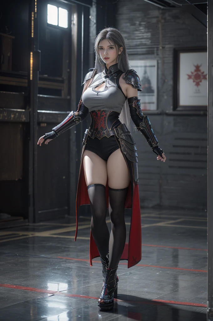 (1GIRL), (dark_hair), (Phoenix helmet:1.2), ((she is wet)), (BIG BUTTOCKS, GIGANTIC Fake BOOBS:1.5), (PHOENIX MECHA GUARD ARM, GLOVES:1.3), (RED QIPAO DRESS, CLEAVAGE, BLACK MECHA, GUARD ARMOR LEGS, HIGH HEELS:1.4), (NSFW MUSCULAR BODY, SEXY LONG LEGS, FULL BODY:1.3), (MUSCLE ABS:1.2), (LOOKING AT VIEWER:1.2), (WALKING DOWN HALLWAY OF FUTURISTIC SPACE STATION, BRIGHT LIGHTING:1), PHYSICALLY-BASED RENDERING, ULTRA HIGHT DEFINITION, 16K, 1080P.