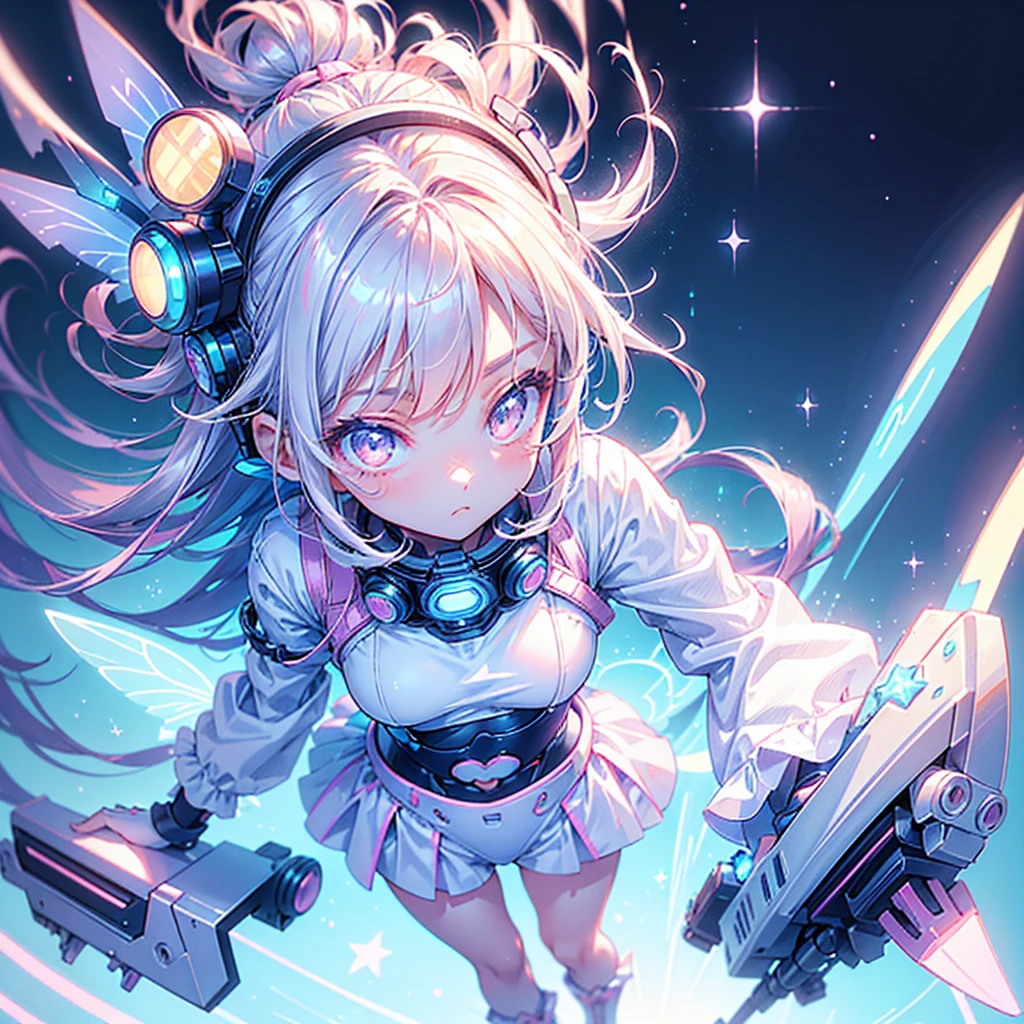 （（（highest quality、first-clasasterpiece、Normal body、8k、Detailed face、Ultra-precision、Normal hand、Normal finger、５Finger、）））Brightly colored hair、Rainbow silver hair、Rainbow Mechanical Angel、Large rainbow mechanical wings、Large booster、Large rainbow thruster、Visor Helmet、Armor Skirt、Thought-guided remote-controlled weapon、Funnel、Bit Weapon、Full Armor、Beam rifle、Rainbow Beam、Running through space、Full boost、Beam Sword、Fighting space monsters、Variable Beam Launcher、multi missile、Mega Beam Cannon、In combat、Dogfight、High Maneuver、Space War、fleet battle、Destroy enemy ships、High mega particle cannon firing、ultimate weapon、Multi-warhead missiles、Full burst、All-at-once sweep、Breaking the Limits、critical point breakthrough、Charged particle cannon、Meteors、Buster Rifle、Buster Beam、Last Shooting、Upward Shooting、Final Mission