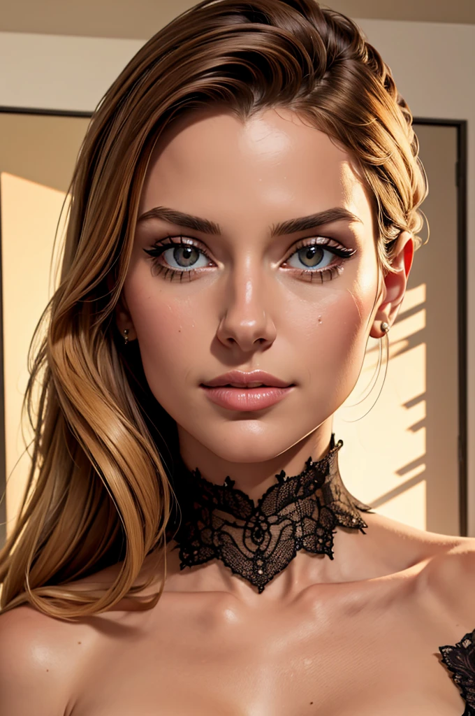 emma watson, full body, fractal bodytape lace lingerie, fractal pattern, leaning back on a chair, (realistic:1.2), (realism), (masterpiece:1.2), (best quality), (ultra detailed), (8k, 4k, intricate),(85mm),light particles, lighting, (highly detailed:1.2),(detailed face:1.2), (gradients), colorful,(detailed eyes:1.2)(detailed background),detailed landscape, (dynamic angle:1.2), (rule of third_composition:1.3), (Line of action:1.2), (big breast:1.4), colourful eyeshadow, mix make up, choker