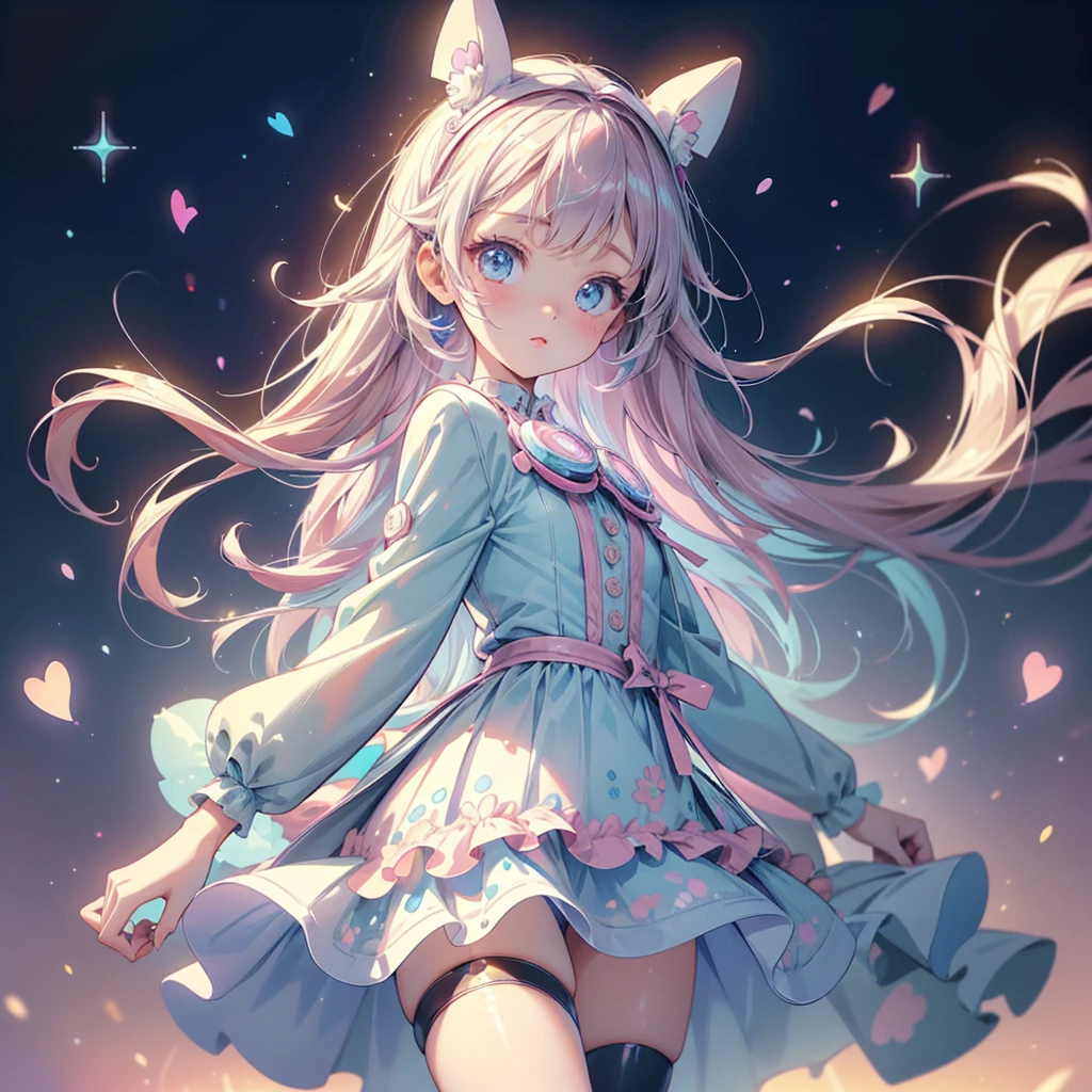 girl, kawaii, (), long hair, hair bow, blush, shy, embarrassed , (small breasts), black thighhighs, uwabaki, (leash), (cleave_gag), (clothed_masturbation),