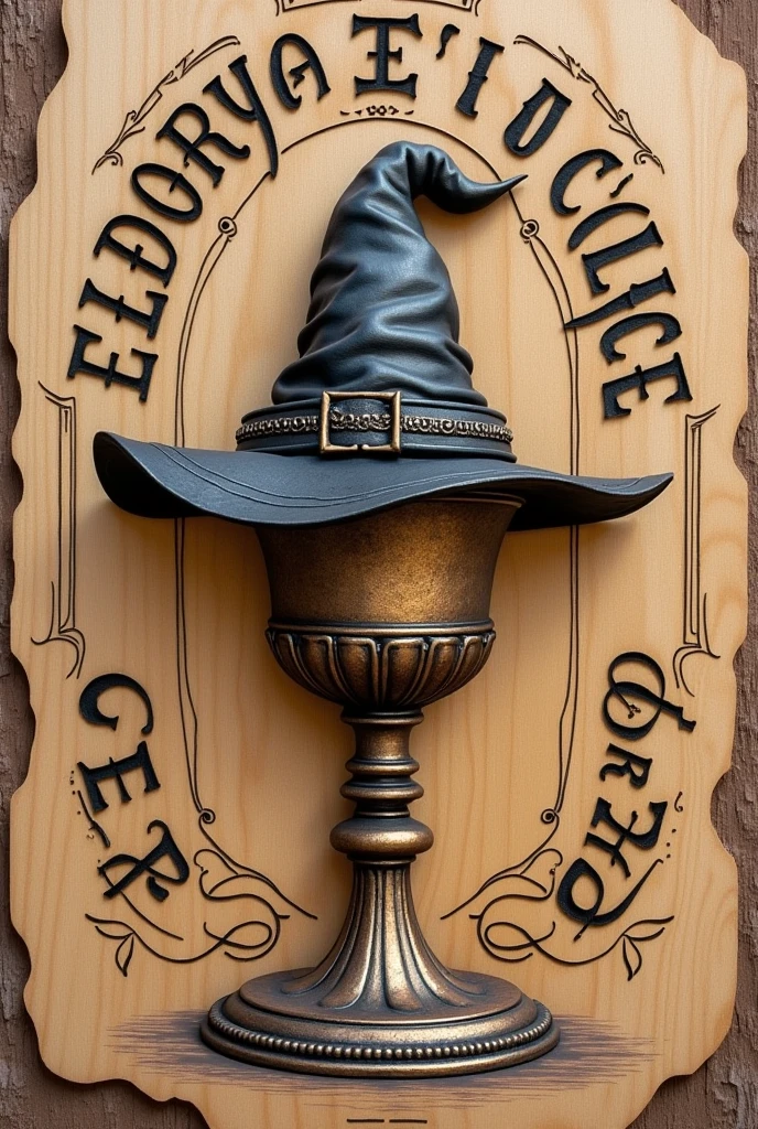 midnight blue felt pointy wizard hat on a dark background, by greg manchess, trending on artstation