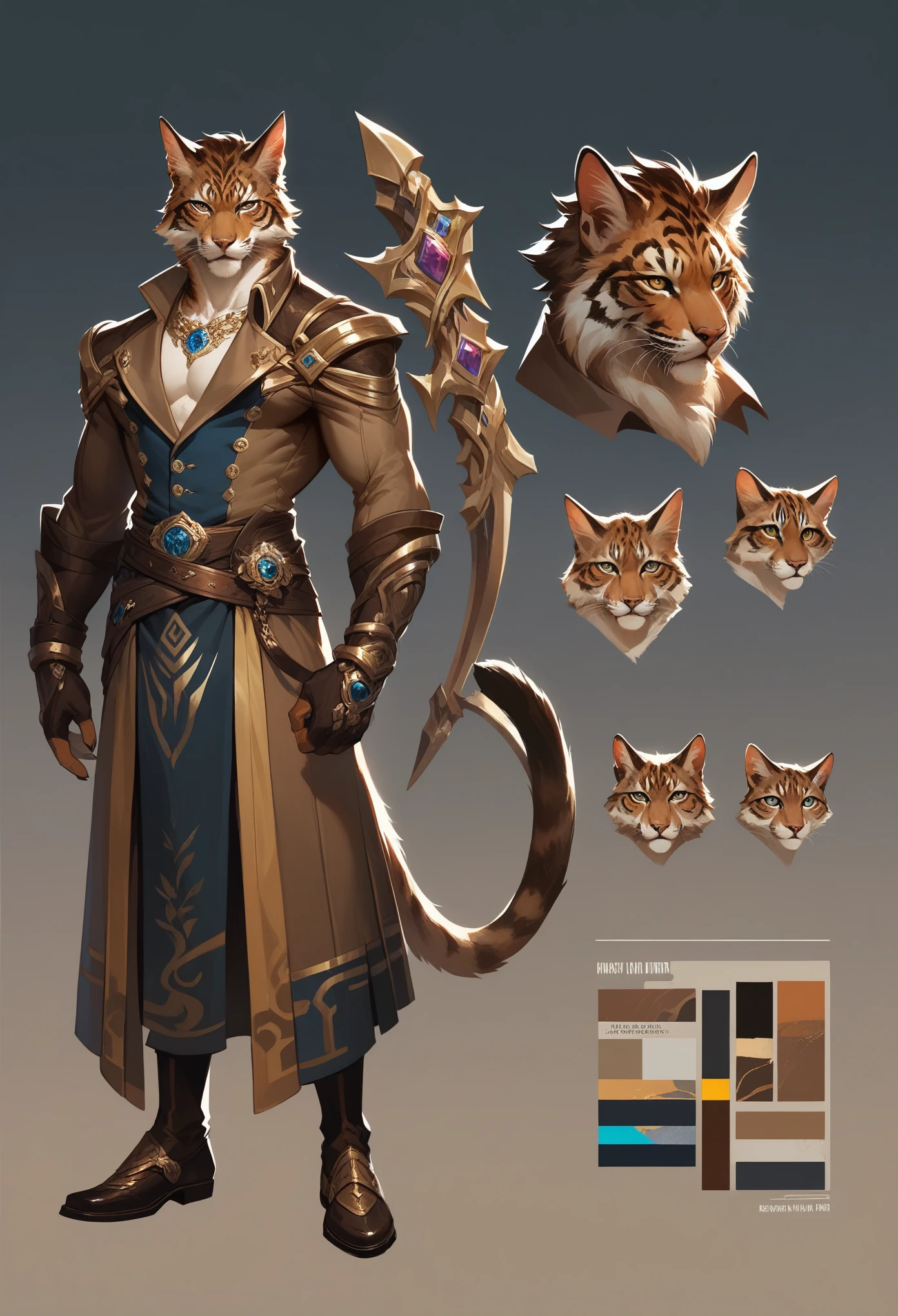 rating_safe, score_9, score_8_up, score_7_up, score_6_up, score_5_up, score_4_up, source_furry, highres, cover page, top quality, best quality, paid reward available, unparalleled masterpiece, perfect artwork, absurdres, High-quality illustrations(style of final fantasy)(concept art, character sheet)perfect anatomy(handsome boy, kemono)(furry anthro),