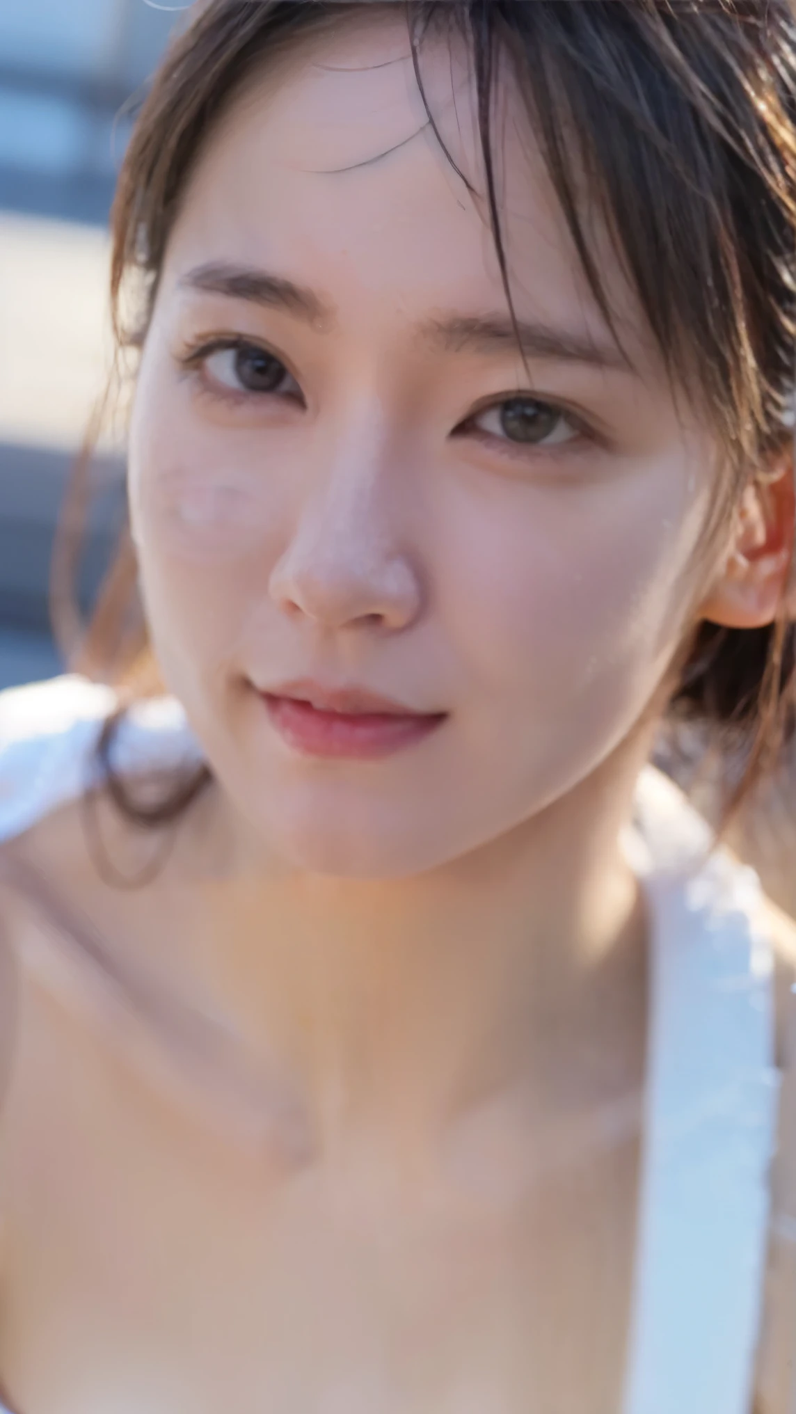 Memory correction:255, Everything modern:1.66, Cute Japanese Women Photos, smile:1.78, 20-year-old, oil, One Length Hair&Hair straightening balm:1.55, (photo Realistic:1.4), (hyper Realistic:1.4), (Realistic:1.3), (Smoother lighting:1.05), (Improving the quality of cinema lighting:0.9), 32K, 1 person,20-year-oldの, Realistic lighting, Backlight, The light shines on your face, Ray Tracing, (Bright light:1.2), (Improvement of quality:1.4), (Highest quality Realistic textured skin:1.4), fine grain, Detailed face,(smile:0), (Emphasis on face close-up:1.3), (Enhances the beauty of skin texture:1.1),((Extremely precise and accurate anatomy:1.0)), (Enhances the beauty of skin texture:1.1), Clean and glowing skin, mesh, thin:1.2, (Realistic:1.3), Realisticなライティング, (Smoother lighting:1.05), 32K, One Japanese woman, fine grain, Detailed face, (Film Grain:1.1),(Accentuates body lines:1.1), High resolution, Natural look, Kind eyes, Improves hair quality, Delicate light and shadow, Transparent muscles, Graceful pose, Beautiful Eyes, Sharp details, Soft light reflection, Beautiful contours, Delicate skin tone, Fine hair texture,Cute Japanese Women Photos,