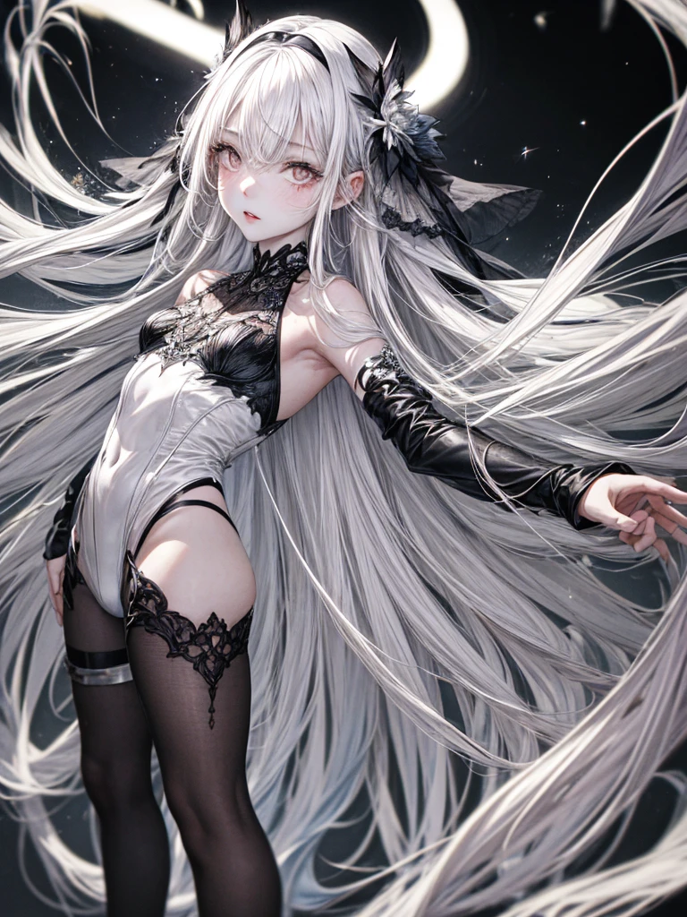 (Detailed illustrations,Very detailed and detailed drawing,Delicate lines with slow and rapid,Realistic texture expression),[Color tressed main line],(Old laboratory[Moon Night]),((Frankenstein's MonsterGIRL) 14years (Stitched skin [seam[Splicing]])[electrode] [SKINNY]) Artificial human,bandaged ((Manteau blanc) [Ren Hao(frilld)bow ribbon])[knee high socks],[Soft ambient light][[Halloween]][Colorful],(Intricate and beautiful decoration [Dense detail]),(Fine and beautiful skin expression [Transparency]),[Perfect eye details (Iris beautifully drawn in every detail)[Jewel-like eyes]],[long and beautiful eyelashes],[Meticulously drawn hair [More on beautiful and shiny hair]],(Perfect hand details [Beautiful fingers without breakdowns [Beautiful nails]]),(Perfect Anatomy (Perfectly proportioned)) [[Full body like]],[Ideal color coordination(Accurate simulation of light-material interactions)],(HighQuality,[Precision Detail] hight resolution,(detaileds,high-detail)),[[Pale and gentle colors]][Visual art that conveys a sense of narrative] [[Eros in the Natural Body]].