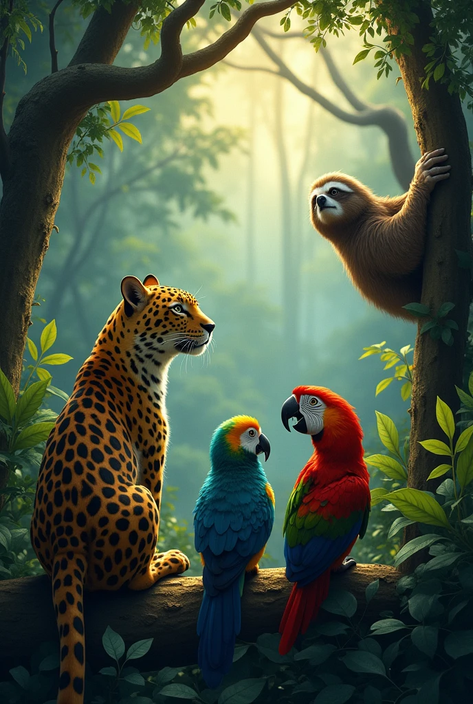 Animals of Amazon rainforest 
