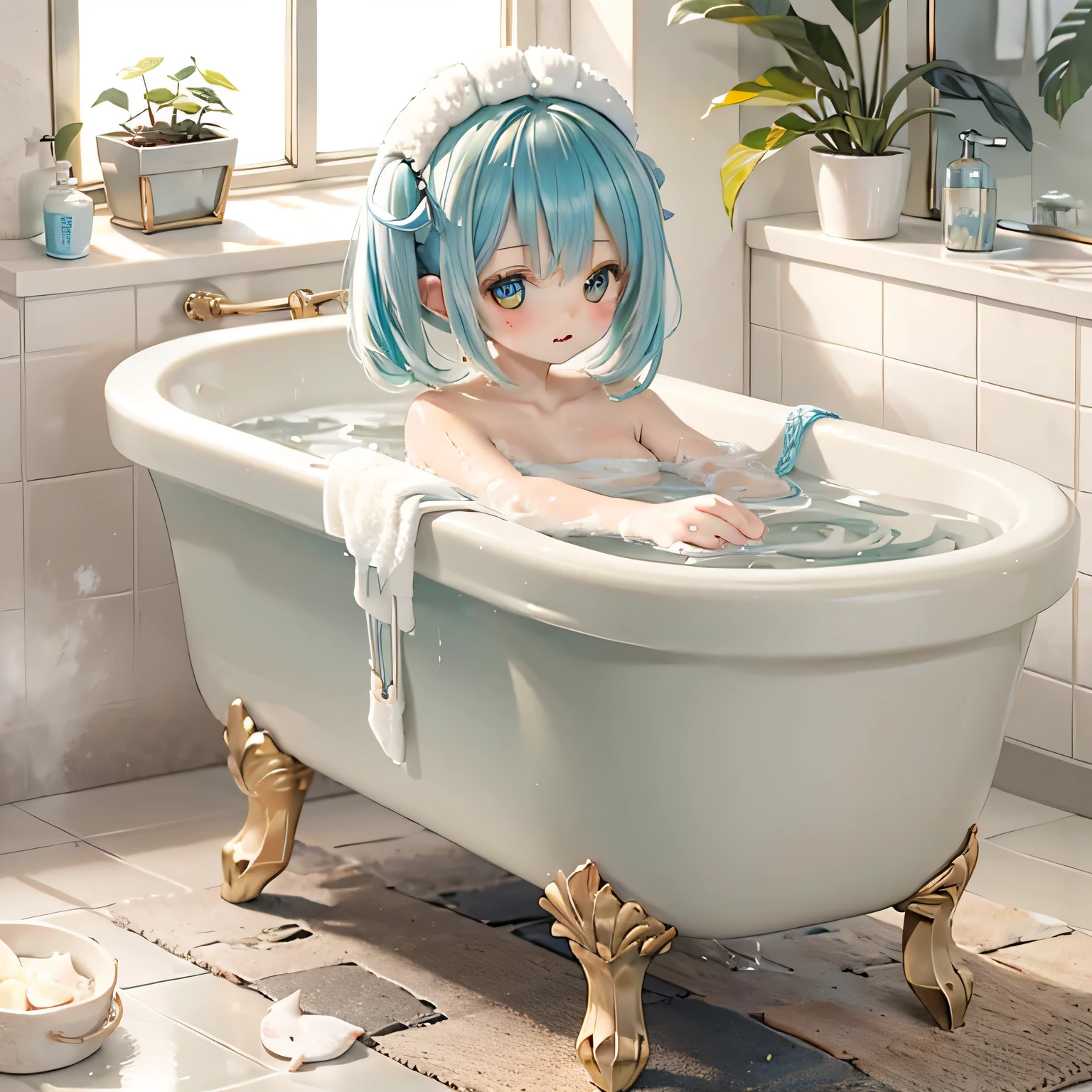 Ermine Girl(((((bathing))))
Large bathtub