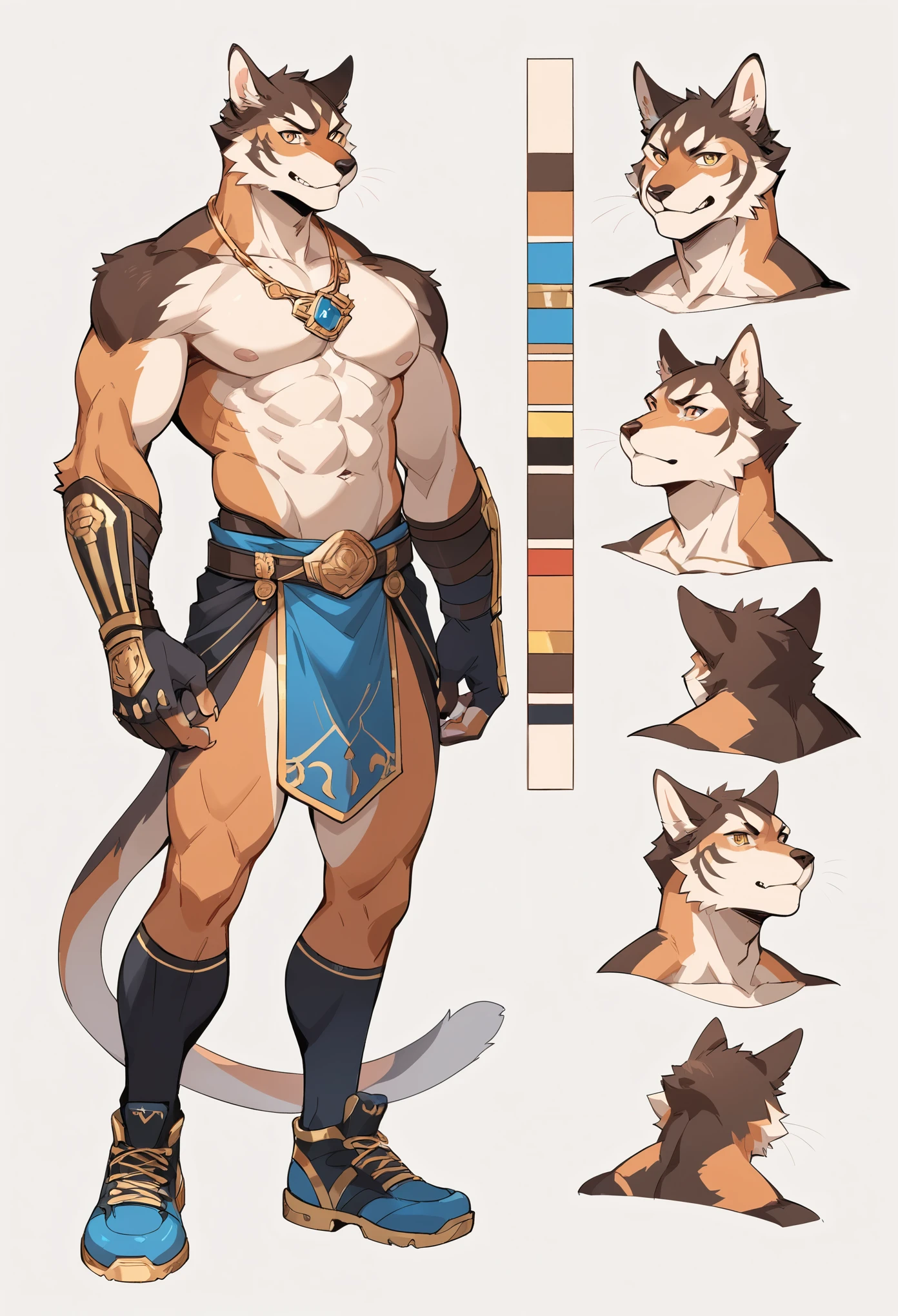 cover page, highres, top quality, best quality, paid reward available, unparalleled masterpiece, perfect artwork, absurdres, High-quality illustrations(style of final fantasy)(concept art, character sheet)perfect anatomy(handsome boy, kemono)(furry anthro),