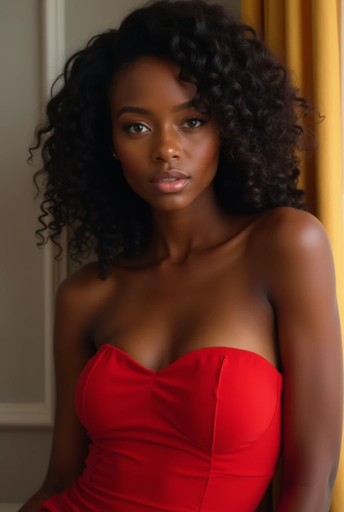 Woman: Ethnicity: African American Clothing: (((completely nude))) She wears a pair of elegant drop earrings and a simple bracelet, adding a touch of sophistication. Pose: The woman is standing on a grand staircase in an opulent historic building, perhaps an old theater or mansion. She is halfway up the stairs, with one hand resting delicately on the banister. Her body is slightly turned, with her back to the camera, but her head is turned over her shoulder, looking directly into the lens. Facial Expression: Her expression is confident and composed, with a slight enigmatic smile. Her eyes convey a mix of charm and mystery, inviting the viewer into her world. (((nsfw)))