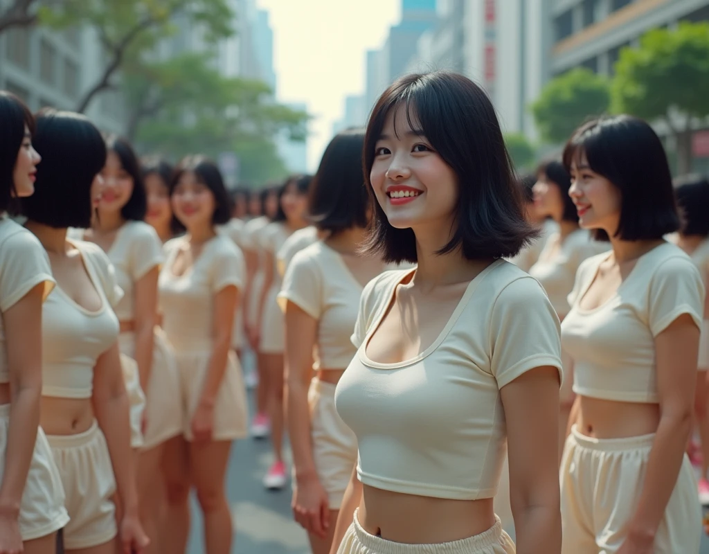 [Japanese Clone girls=Myself], [Perfect Clone girls Raw Photography Art], (16K, Highest quality, Ultra-high resolution, ((Unrealistic, Unprecedented sight, ((A world of cloned girls multiplying)), Ultra-realistic))), (Japanese, woman, 26-year-old), (((((Small face, (((((Thick black hair, Semi-long hair)))))))))), ((Very beautiful detailed girls, Accurate body structure, Very detailed body)), (((Big Breasts, Large, swelling breasts))), (((White shirt, I can see the cleavage, Black Mini Skirt))), ((Dark Eyes, Mature face, Cute Smile, A gentle gaze)), (((((Happy laughter))))), (((((Very detailed, 1girl-1,000,000cloning))))), (((((A very detailed and precise description of the doppelganger, Perfectly the same girl, The exact same smile, Perfect same hair, Perfect same clothes, Exactly the same height, Perfect same J-cup))))), (((((clone girls only))))), (((Filling the Earth 1,000,000,000,000,000,000,000,000,000,000,000,000,000人のclone girls, Super dense, Focus on the middle of the group, I&#39;m happy to be surrounded by countless versions of myself, I want to drown in love with countless versions of myself., I want to be drowned in love with countless versions of myself around me., Holding hands, hug, hug, kiss, Touching breasts))), (((The sight of the ultimate super-crowded, 異常なSuper dense, Countless clone girls packed together tightly))), ((Bright and soft light)), ((((((((Very detailed and clear hyper-perspective drawing)))))))), (((Subject depth zero))), Seeing from a bird's perspective