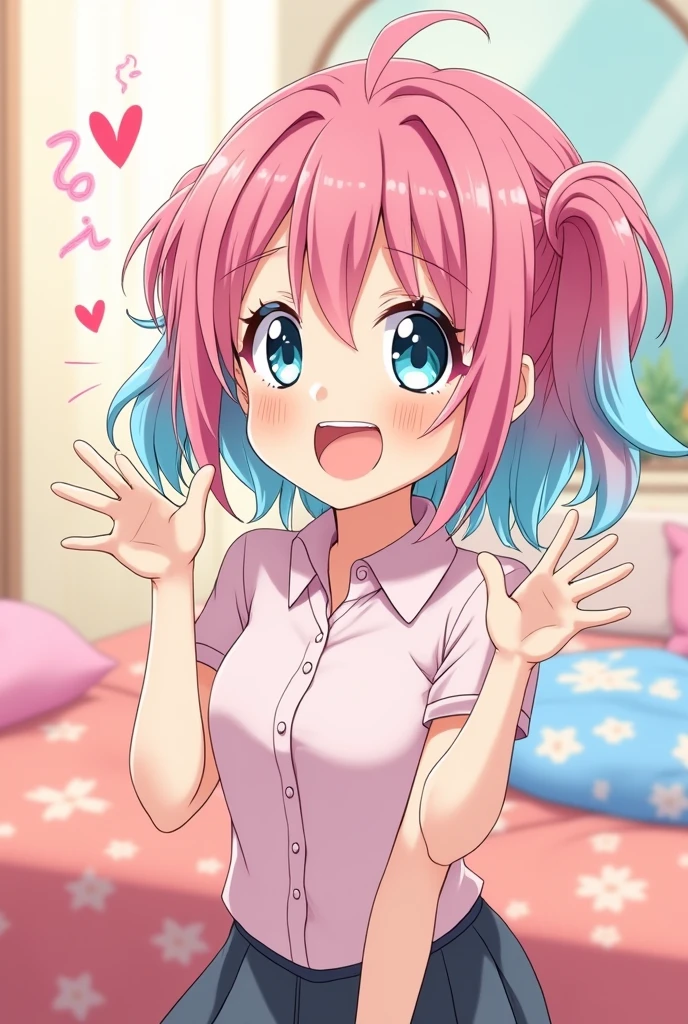 (masutepiece, Best Quality:1.3),Beautiful detailed glow,The best lighting,(((Best Quality,textile shading,ultra-detailliert))),the Extremely Detailed CG Unity 8K Wallpapers,Highly Detailed beautiful and aesthetic,(It is the highest erotic high resolution),(Elaborate eroticism),(Erotic lighting) ,(Erotic girl with a cute face;1.5), (Extremely erotic:1.3), (Outstanding erotic quality), (Laughing erotic girl),(Erotic look:1.5), (Perfect Erotic Girls' Uniform:1.2),(heart-pasties:1.5),(Erotic Poses:1.3),(erotic style:1.3)、(Erotic atmosphere),(Erect :1.3)(Cowboy Shot:1.3),(blush:1.3),(Heart shaped pupils:1.4),(Spread :1.5),(NSFW:1.5),(rainbow-colored hair:1.3),maikurobikini