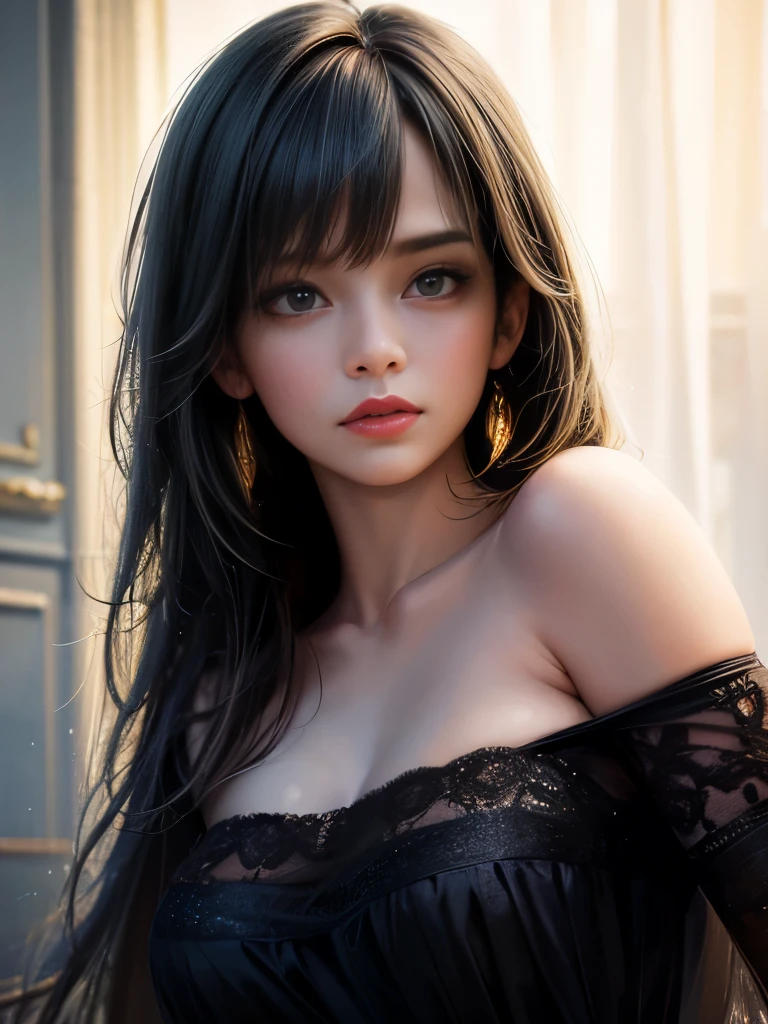 Highest quality, masterpiece, Ultra-high resolution, (Realistic:1.4), RAW Photos, One girl, Off the shoulder