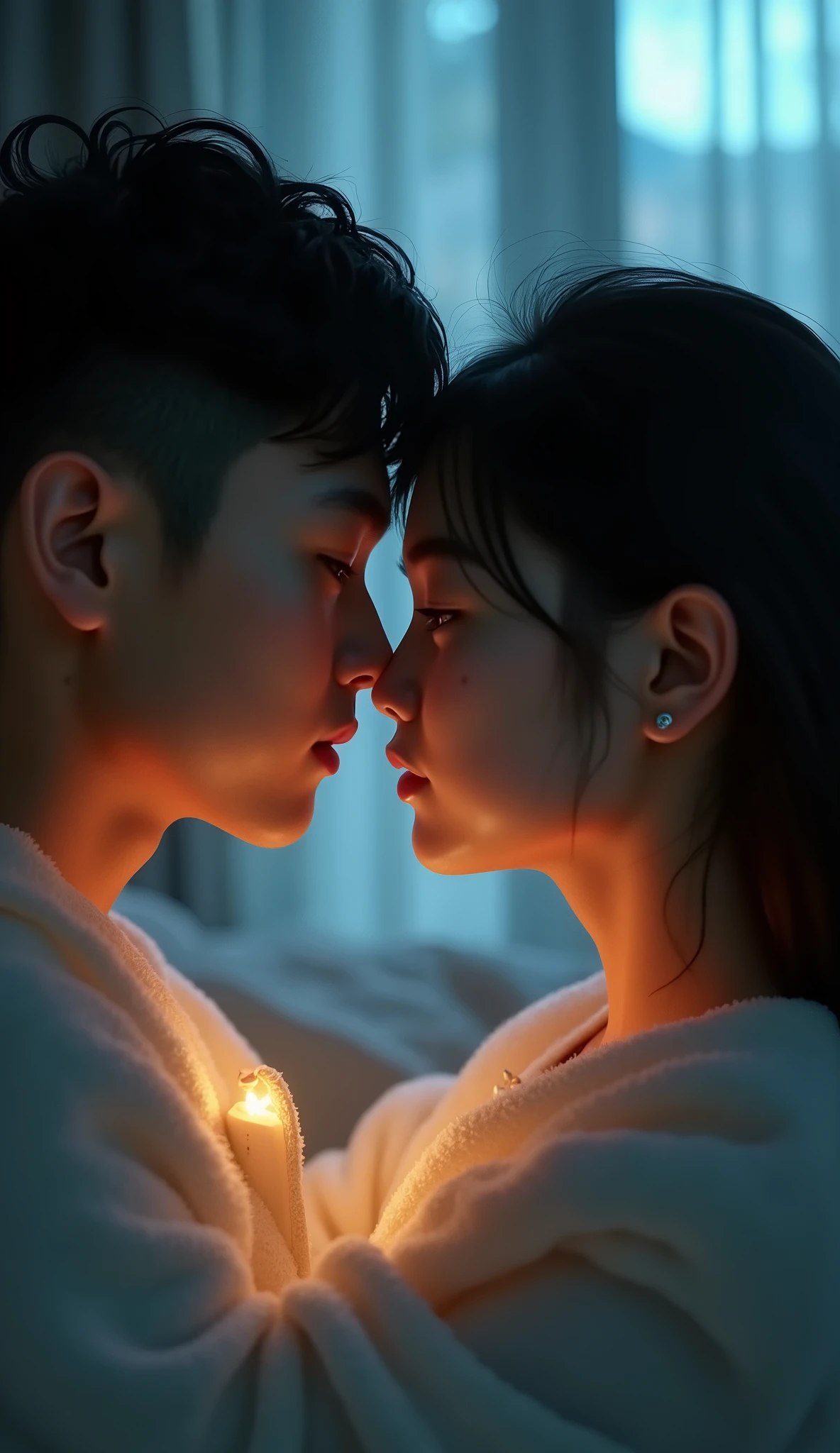 Make this photo anime, realistic