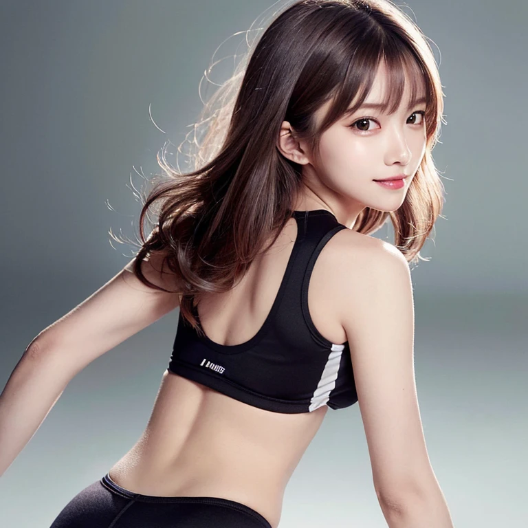 #Image output conditions
・Protagonist: Japanese, female, early 20s, beautiful, brown hair, sportswear with tight white tank top, good proportions.
・Portrait style, black background, high quality, high resolution, studio lighting
- Has a clean, confident atmosphere, looks directly at the camera, and seems to be provoking you. The gesture of combing her hair.