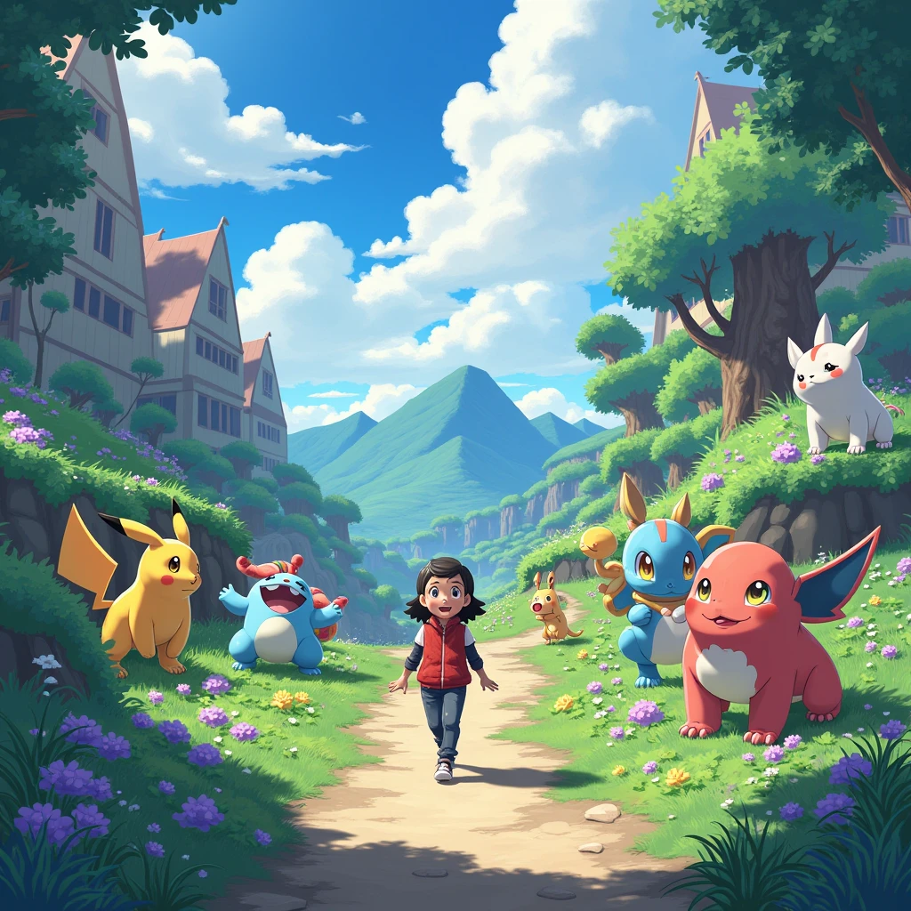 Pokémon, Cartoon illustration style, whimsical and expressive characters, exaggerated features and emotions, versatile and adaptable for various storytelling purposes.
(best quality, masterpiece), very aesthetic, perfect composition, intricate details, ultra-detailed, vivid colors