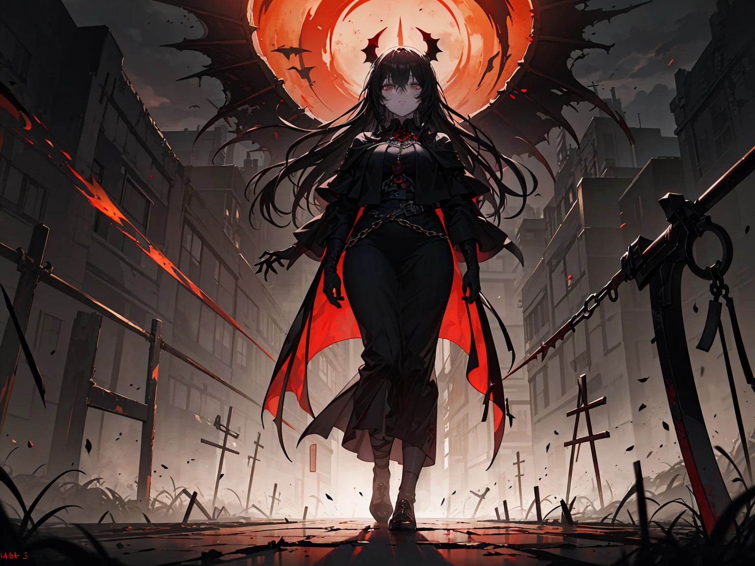 Ghost、Scared、Attachments、Ghost、Halloween、Fight、Fight、Large Group、a lot、.(Highest quality,4K,High resolution,masterpiece:1.2),Very detailed,Realistic:1.37,Spooky altar background,Dark fantasy,Red color scheme,Ominous atmosphere,Eye-catching,Storytelling,anatomy,Anime Style,Concept Art,beautiful細部までこだわった顔と (((Red eyes ))),A terrifying ritual ,Satanic Ritual,Premature death,inappropriate behavior,クレイジーなsmile,Scythe Face,Girl Monster, beautiful, Delicate facial features, Sharp Eye, Sharp Fangs, pale Skin, Thick chain, Dark Background, Cinema Lighting, Dramatic Shadows, Gothic style, Gloomy atmosphere, Dark fantasy, One person&#39;S, Please open your mouth wide, Open your mouth and baring your teeth,Sharp teeth like a beast, Wide lips, very wide mouth, Vermilion cheeks, ,(Blood splatter:1.4),Scary smile, smile,Angel Design, TwiSted smile、Bloody、bleeding from the head,,,,,、Blood splatter、,(Blood splatter:1.4),skull,Horrorスタイル, ((Fantasy Sweet Ta Frill Pink Costume)), ((Flowing blonde hair)), ,(Blood splatter:1.4),Female curves, Sexy flat stomach, Perfect hands, Perfect anime face, (pink tutu dress)), Are standing, ((邪悪なsmile)), ,(Blood splatter:1.4), Steam circulates, Moonlight Illumination, night lighting, (Blood splatter:1.6),アニメAngel Design, TwiSted smile、Bloody、bleeding from the head,,,,,、Blood splatter、,(Blood splatter:1.4), skull,Gothic architecture、Western architecture、Fantasy World、,Victorian cities, Skeleton Gas Light,Absurd, High resolution、 ((Tabletop)), ((Highest quality)), (Very detailedな), ((Very detailed)), (beautiful), ((cute)), (NFSW:1.8), One personで,(:1.6)、(world&#39;The most terrifying and creepy demon :1.5)beautiful face、Whole Body Ezbian、pale, beautiful肌、beautiful金の髪、Smiling Kindly、Dark building ruins、(snow white&#39;Frill dress:1.3)、(The dark ruins are stained with blood:1.3)、Low angle full body shot、(少女は血の海の中にAre standing:1.5)、(The ground is full of blood:1.3)、(Lost a lot of blood...:1.3)、(クレイジーなsmile:1.6)、Spirits、(Blood dripping from the mouth:1.3)、Neo-Goth Style, Wearing a black dress and a white collar, Wearing a black hat、wearing heavy makeup, Standing in a mystical garden surrounded by vines. The garden is full of deep purple flowers.、背景のGothic architecture。. &#39;The hair is golden、、A red rose is pinned to the side。. Her eyes are sharp、It&#39;Like being stabbed., Thick black eyeliner and long lashes. 彼女は顔色がpale.、Her lips are bright red.. The atmosphere is gloomy and eerie, with dim lighting casting long shadows. This piece combines digital illustration and photography...., outcome、驚くほどHigh resolutionの画像が生まれました. Most of the colors are dark、I&#39;Calm, Deep reds and purples create a dark beauty.. The style is neo-Gothic., Horror, Portrait Photography, Create a unique and compelling visual experience.Dark Imagery
